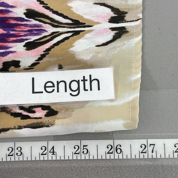 Chico’s Blouse Top Paisely Pink Cream Chico’s Size 12 Large - Picture 15 of 15